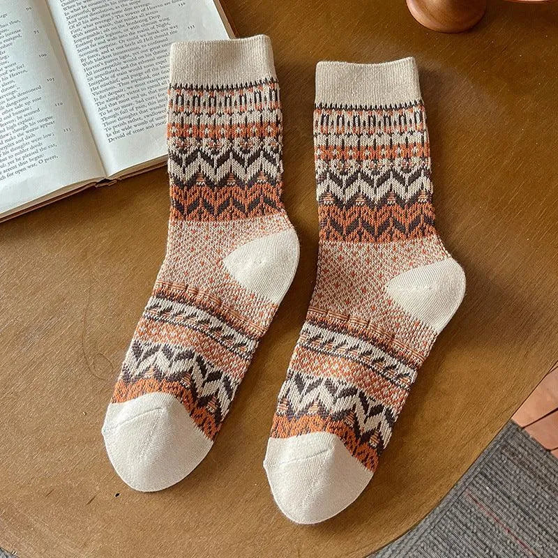 Unique Cute Christmas Sock | Striped Socks for Women - KawaSocks