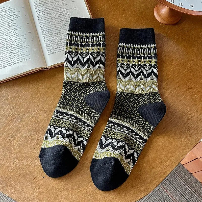 Unique Cute Christmas Sock | Striped Socks for Women - KawaSocks