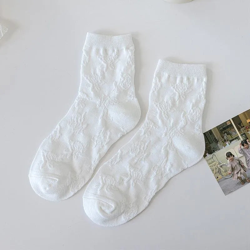 White Lolita Socks with Ruffle | Cute Frilly Socks | Kawaii Socks - KawaSocks