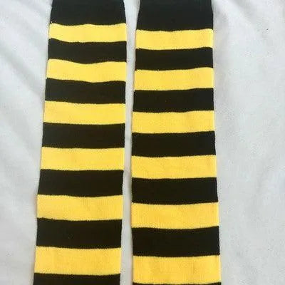 Harajuku Outfits Stylish Striped Thigh High Socks for Halloween - KawaSocks