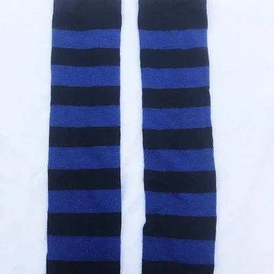 Harajuku Outfits Stylish Striped Thigh High Socks for Halloween - KawaSocks