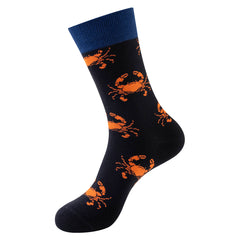 Navy Crab ocean animal crew sock, sold as one selected pair