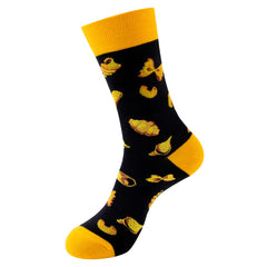 Pasta food-pattern crew socks in the selected Pasta style