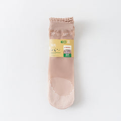 Mini bow sheer ankle socks in the selected Deep Nude color